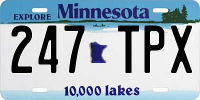 MN license plate 247TPX