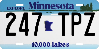MN license plate 247TPZ