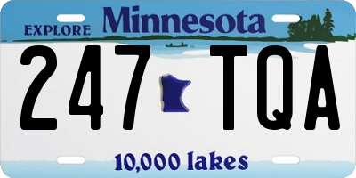 MN license plate 247TQA