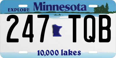 MN license plate 247TQB