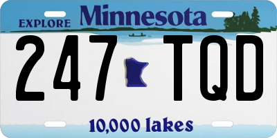 MN license plate 247TQD