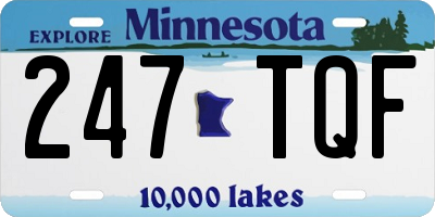 MN license plate 247TQF