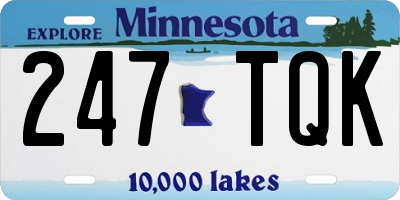 MN license plate 247TQK