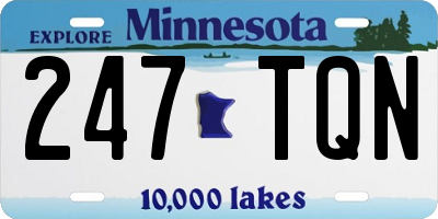 MN license plate 247TQN