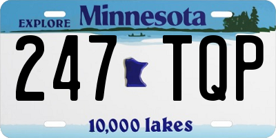 MN license plate 247TQP