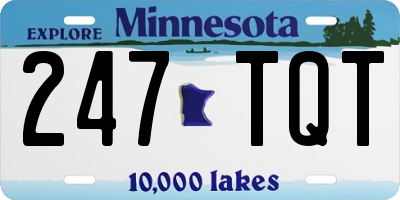 MN license plate 247TQT