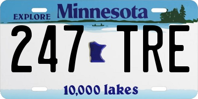 MN license plate 247TRE