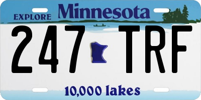 MN license plate 247TRF