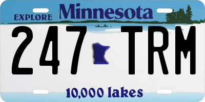 MN license plate 247TRM