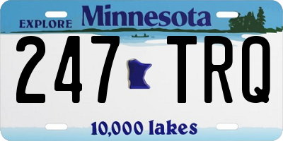MN license plate 247TRQ