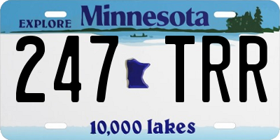 MN license plate 247TRR