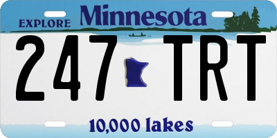 MN license plate 247TRT