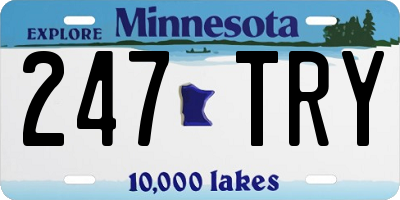 MN license plate 247TRY