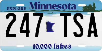 MN license plate 247TSA
