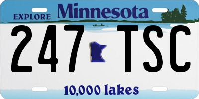MN license plate 247TSC