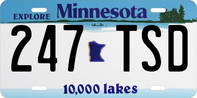 MN license plate 247TSD