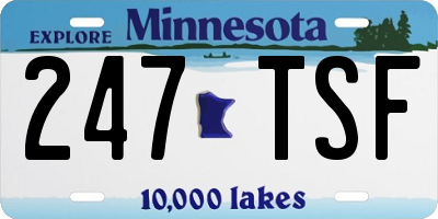 MN license plate 247TSF