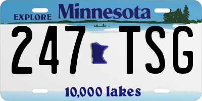 MN license plate 247TSG