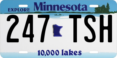 MN license plate 247TSH