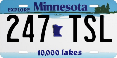 MN license plate 247TSL