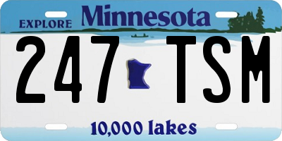MN license plate 247TSM