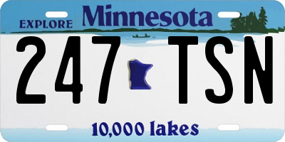 MN license plate 247TSN