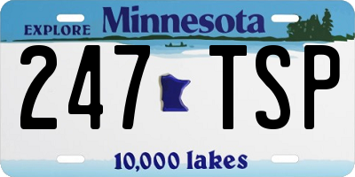 MN license plate 247TSP