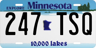 MN license plate 247TSQ