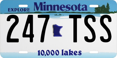 MN license plate 247TSS