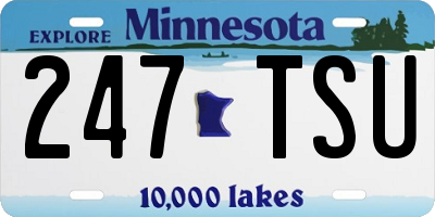MN license plate 247TSU
