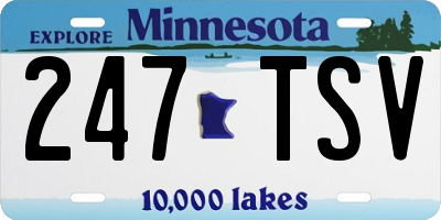 MN license plate 247TSV