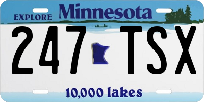 MN license plate 247TSX