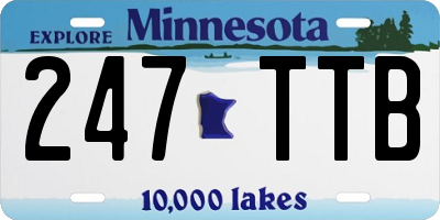 MN license plate 247TTB