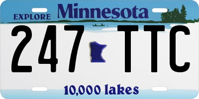 MN license plate 247TTC