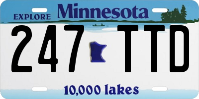 MN license plate 247TTD