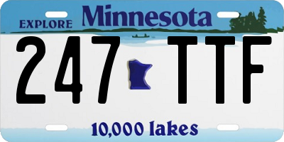 MN license plate 247TTF