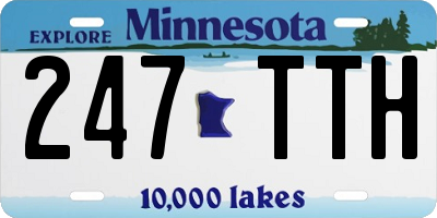 MN license plate 247TTH