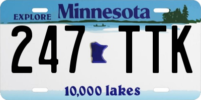 MN license plate 247TTK