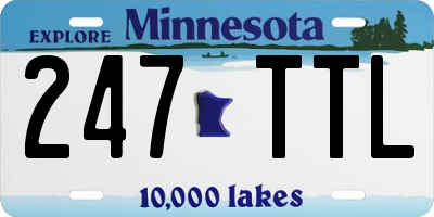MN license plate 247TTL