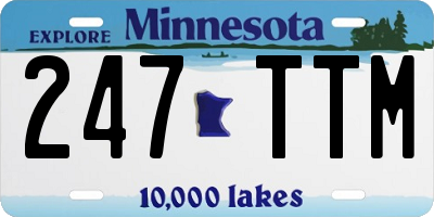 MN license plate 247TTM