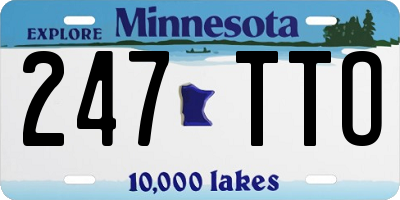 MN license plate 247TTO