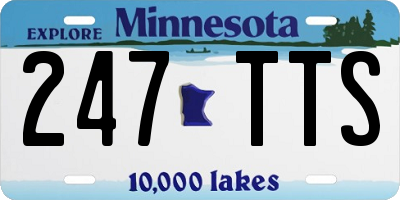 MN license plate 247TTS