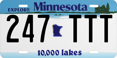 MN license plate 247TTT