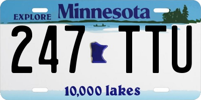 MN license plate 247TTU