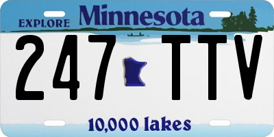 MN license plate 247TTV