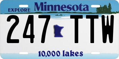MN license plate 247TTW