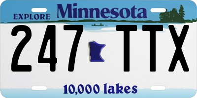 MN license plate 247TTX