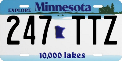 MN license plate 247TTZ