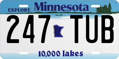 MN license plate 247TUB