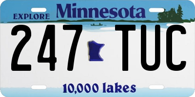 MN license plate 247TUC